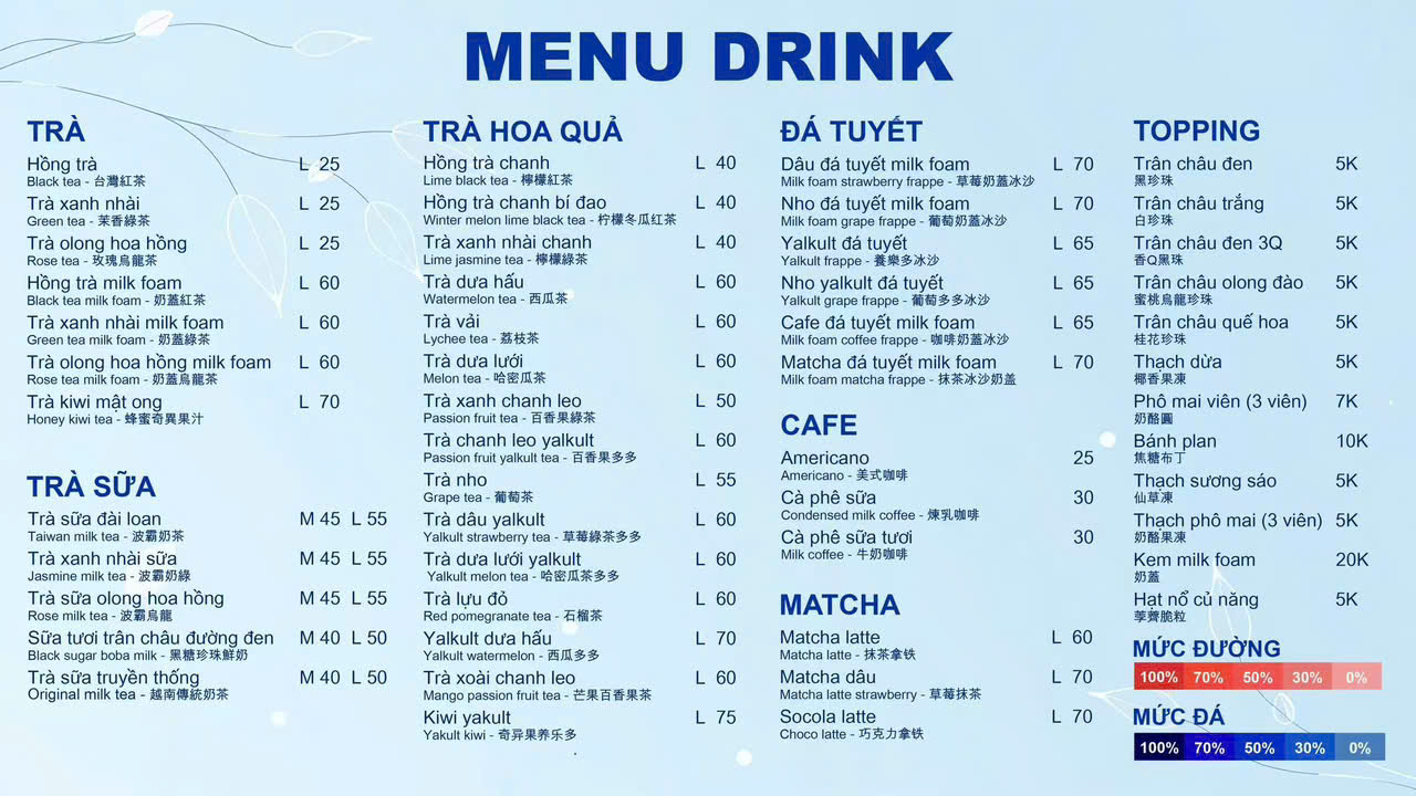 Bảng Menu 4